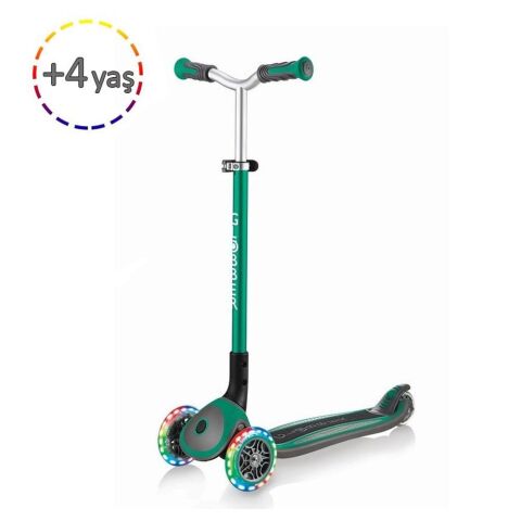 Globber Scooter / Master Işıklı Katlanan / Koyu Yeşil