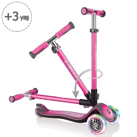 Globber Scooter / Elite Deluxe Işıklı / Pembe