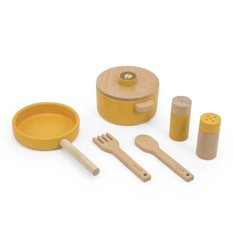 Trixie Mr.Lion - Wooden Cooking Set - Ahşap Yemek Seti Oyuncağı