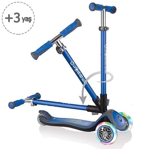 Globber Scooter / Elite Deluxe Işıklı / Lacivert