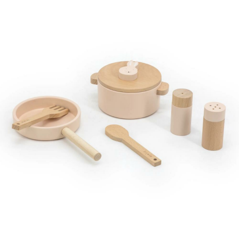 Trixie Mrs. Rabbit - Wooden Cooking Set - Ahşap Yemek Seti Oyuncağı