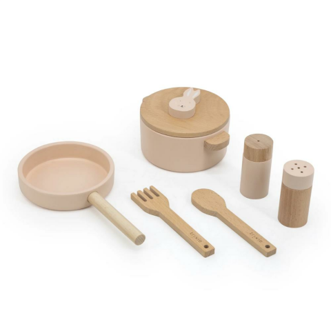 Trixie Mrs. Rabbit - Wooden Cooking Set - Ahşap Yemek Seti Oyuncağı