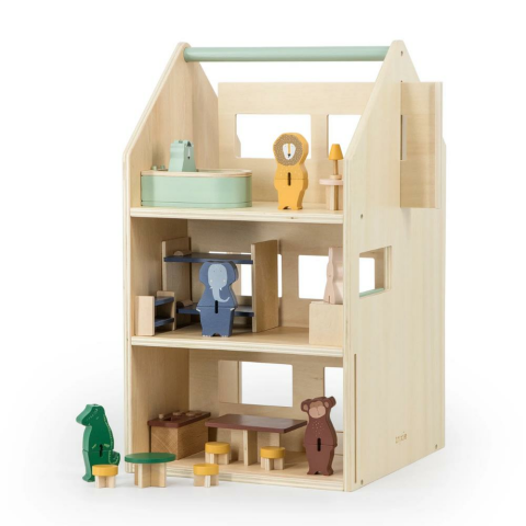 Trixie - Wooden Play House With Acecsories - Ahşap Aksesuarlı Oyun Evi