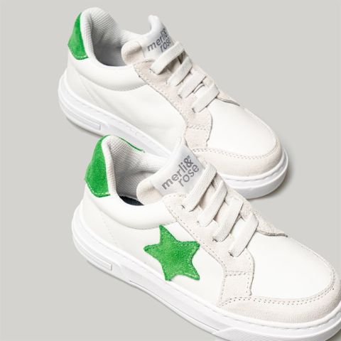Merli&Rose Star Deri Sneaker | Yeşil
