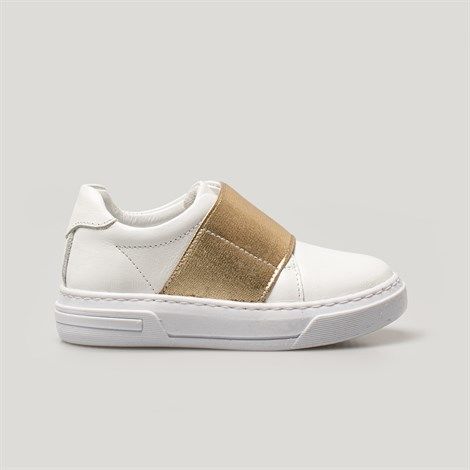 Merli&Rose Rose Deri Sneaker | Beyaz-Gold