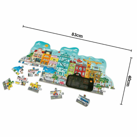 Hape Puzzle Hareketli Şehir Yapbozu