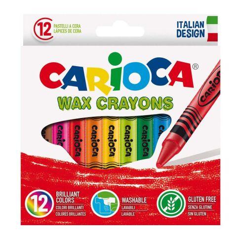 Carioca Wax Crayons Yıkanabilir Pastel Boya Kalemi 12’li