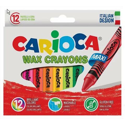 Carioca Wax Maxi Crayons Yıkanabilir Pastel Boya Kalemi 12’li