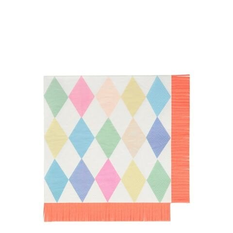 Meri Meri - Circus Fringe Large Napkins - Sirk Saçaklı Peçete - L - 20'li