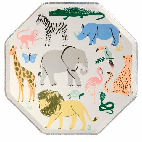 Meri Meri - Safari Plates - Safari Tabak - 8'li