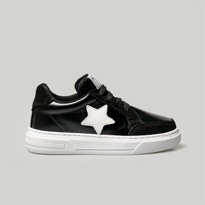 Merli&Rose Deri Star Sneaker | Siyah-Beyaz
