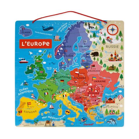 Janod Mıknatıslı Oyun Avrupa Haritası / Magnetic European Map