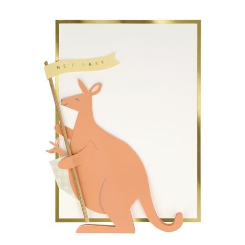 Meri Meri - Kangaroo Card - Kanguru Tebrik Kartı