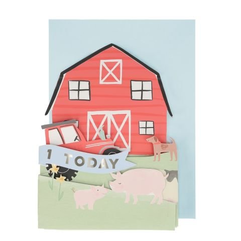 Meri Meri - On The Farm Card - Çiftlik Tebrik Kartı -3D