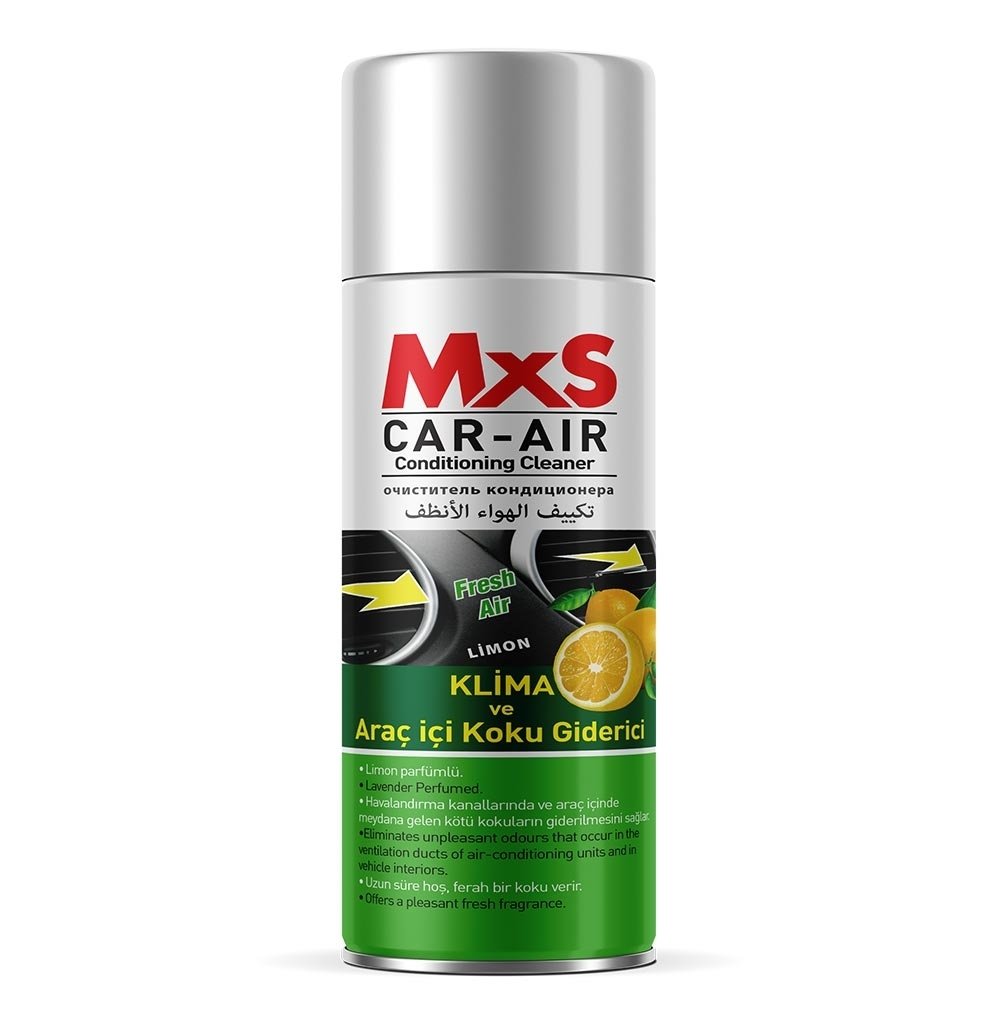 MxS Araç İçi ve Klima Koku Giderici Limon 200 ml 24 adet(1koli)