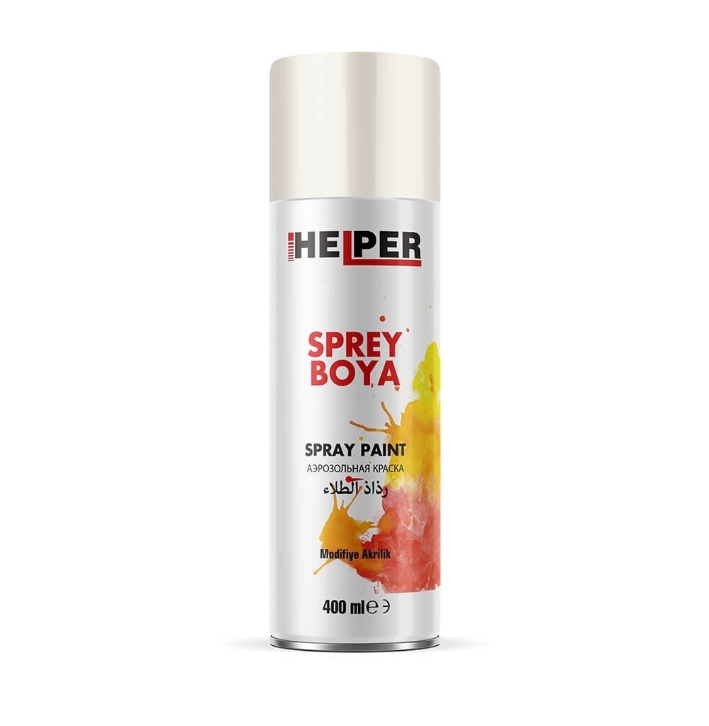 Helper Sprey Boya Parlak Beyaz 400 ML 12 adet(1 koli)