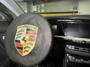 Direksiyon Kılıfı Lastikli Tam Koruma Porshe Baskılı