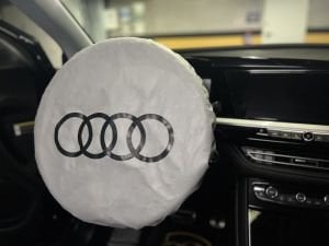 Direksiyon Kılıfı Lastikli Tam Koruma Audi Baskılı