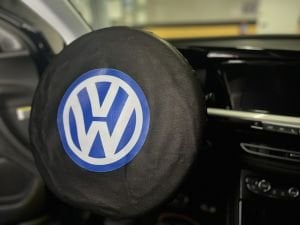 Direksiyon Kılıfı Lastikli Tam Koruma Volkswagen Baskılı