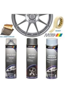 MOTİP Mat Siyah Boyama Seti Universal Vernik + Astar 500 ML