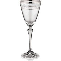 Cemile Silver Paisley 6'lı Beyaz Şarap Kadehi