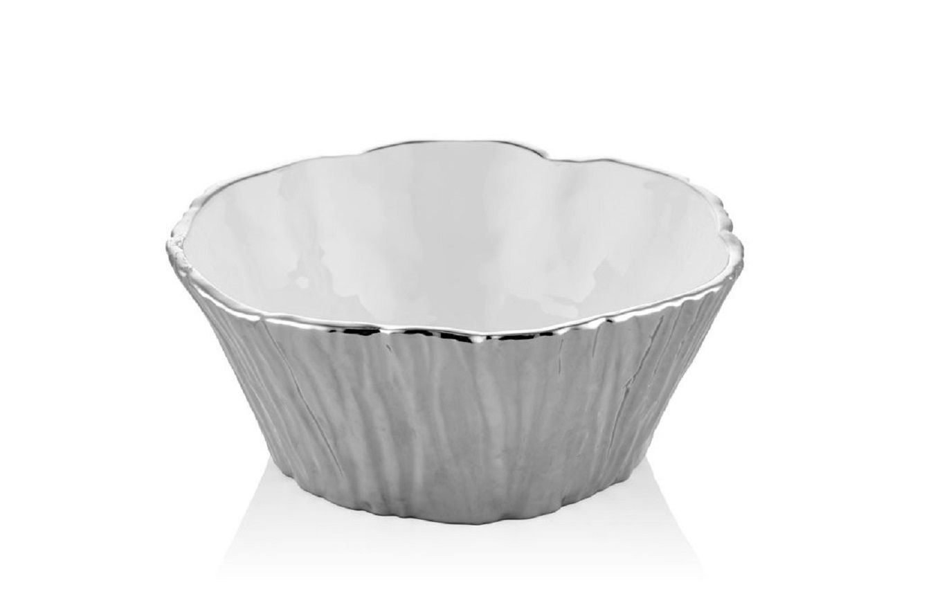 Unformed Beyaz -Gümüş Salata Kasesi 27 cm