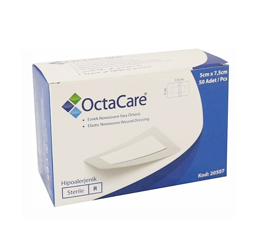 Octacare 20507 Esnek Steril Yara Örtüsü 5cmx7,5cm 50 Adet