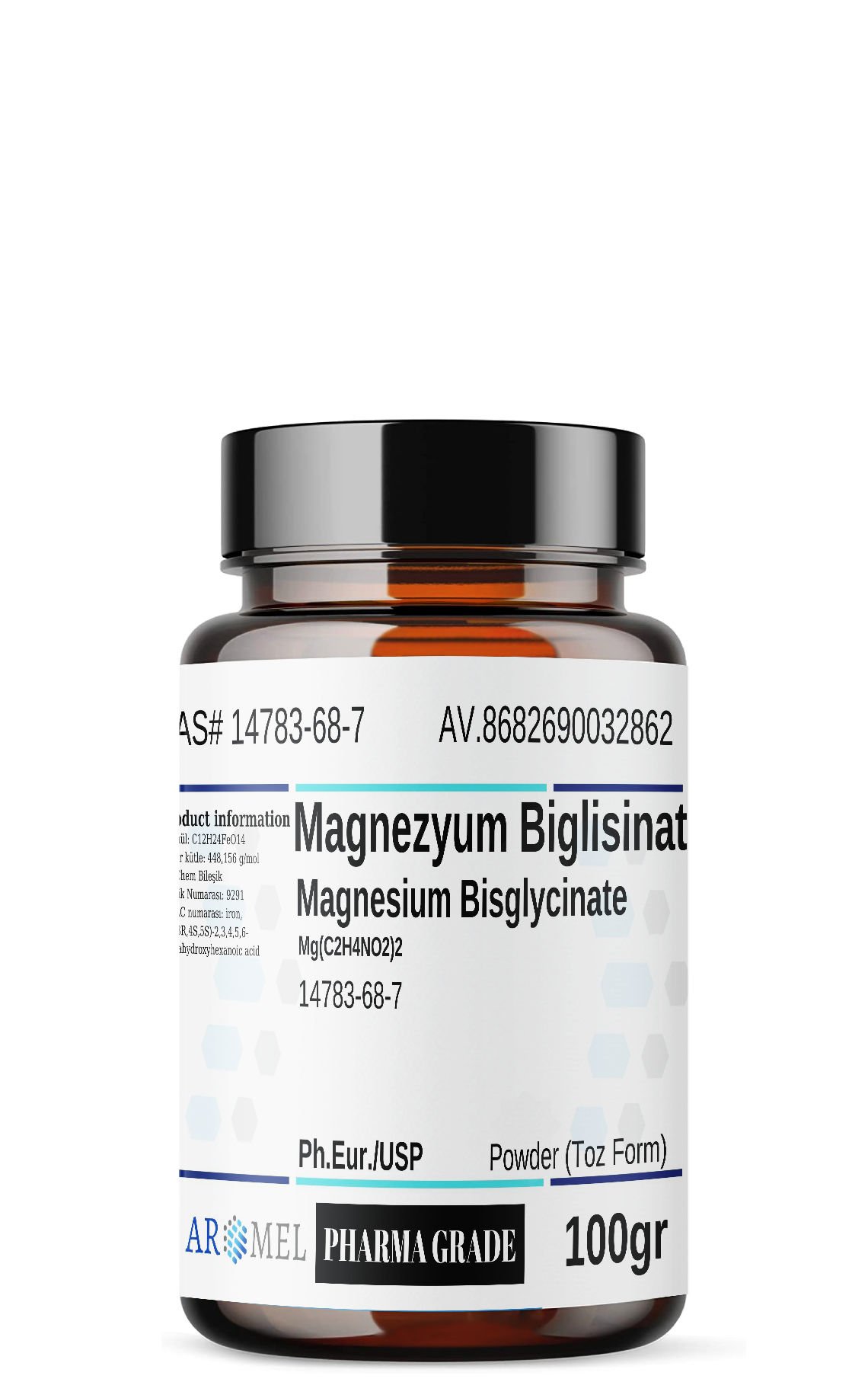 Aromel Magnezyum Biglisinat | 100 gr | Magnesium Bisglycinate