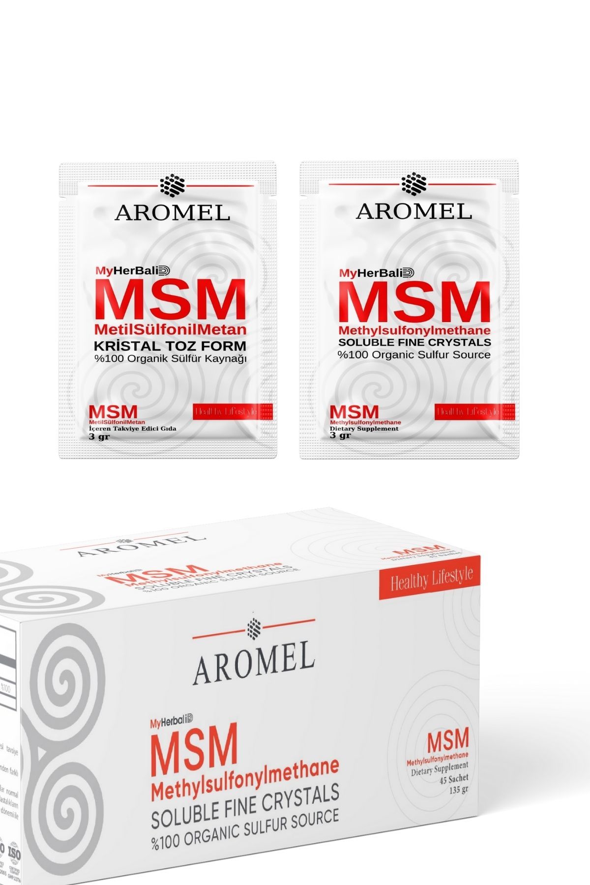 MSM Metil Sülfonil Metan | 45 Adet Şase | ‎Methyl sulfonyl methane | 135 gr