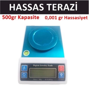 Hassas Terazi, 500gr/0.001gr Laboratuvar, Kuyumcu Terazisi YD-9099 Model