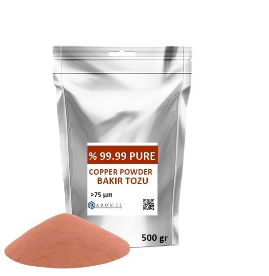 Bakır Tozu | 500 gr | Chem Pure 0-75µm | Copper Powder CAS 7440-50-8