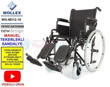 WOLLEX WG-M312-18 Manuel Tekerlekli Sandalye w312