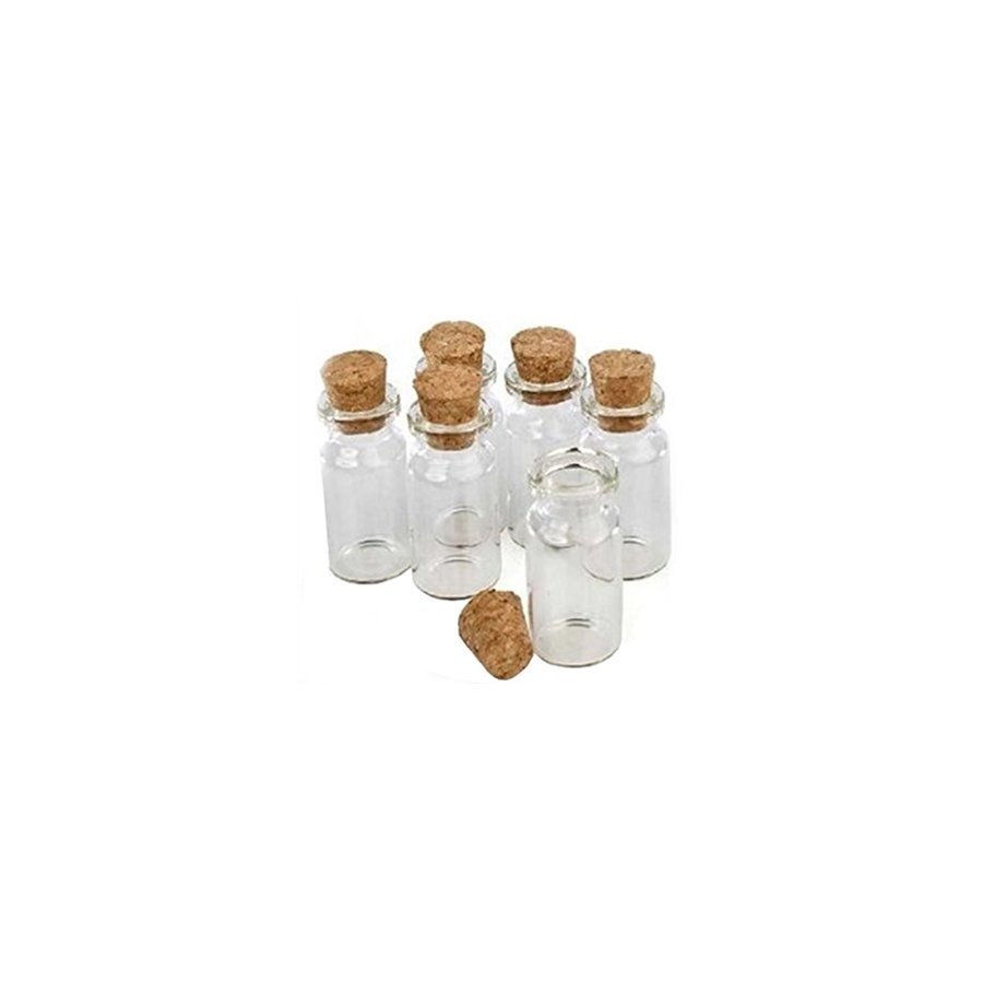 Mantar Tıpalı Cam Şişe,  10ml x 10 Adet