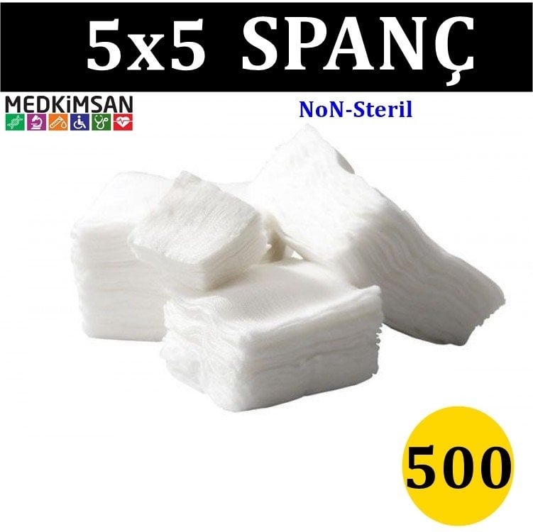 NON-STERİL GAZ KOMPRES 5x5cm 8 KAT SPANÇ 500 LÜ