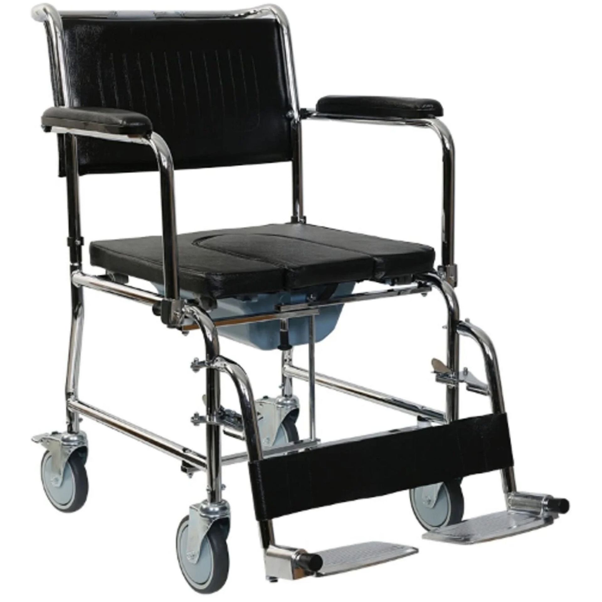 Kapaklı Ev Tipi Tekerlekli Sandalye | Banyo Tuvalet Duş Wc Koridor Hasta Yaşlı Engelli Sandalyesi
