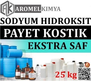 Sodyum Hidroksit, Payet Kostik | 25 kg | Ekstra Saf | Sodium Hydroxide Flakes