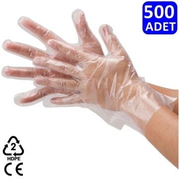 Muayene Eldiveni | Şeffaf Poşet Eldiven | 500 Adet