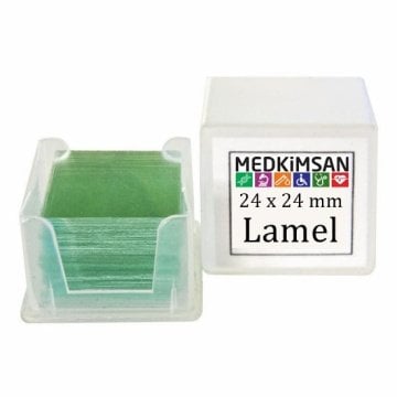 Lamel | 24x24mm | 100/Paket | Cover Glass