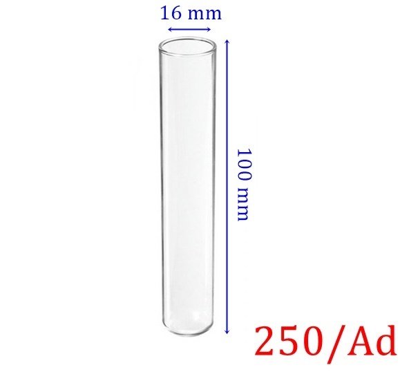 Plastik Deney Tüpü | 16x100mm 250/Paket | Polistren PS