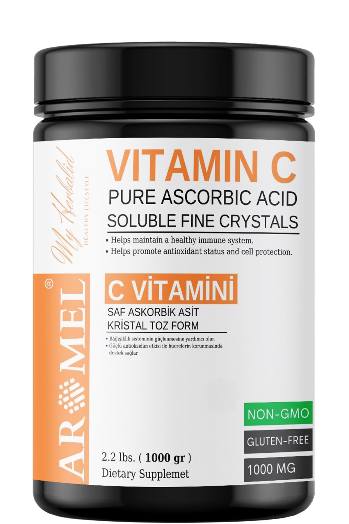 C Vitamini 1 Kg | Askorbik Asit | Avrupa,Ekstra Saf | Yenilebilir Toz Form