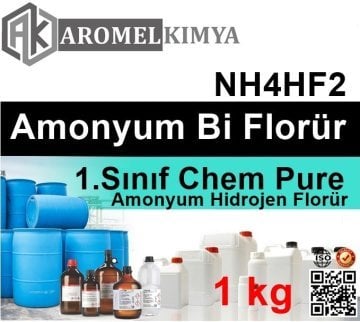 Amonyum Hidrojen Florür | 1 kg | Chem Pure | Amonyum Bi Florür | Ammonium Bifluoride CAS 1341-49-7