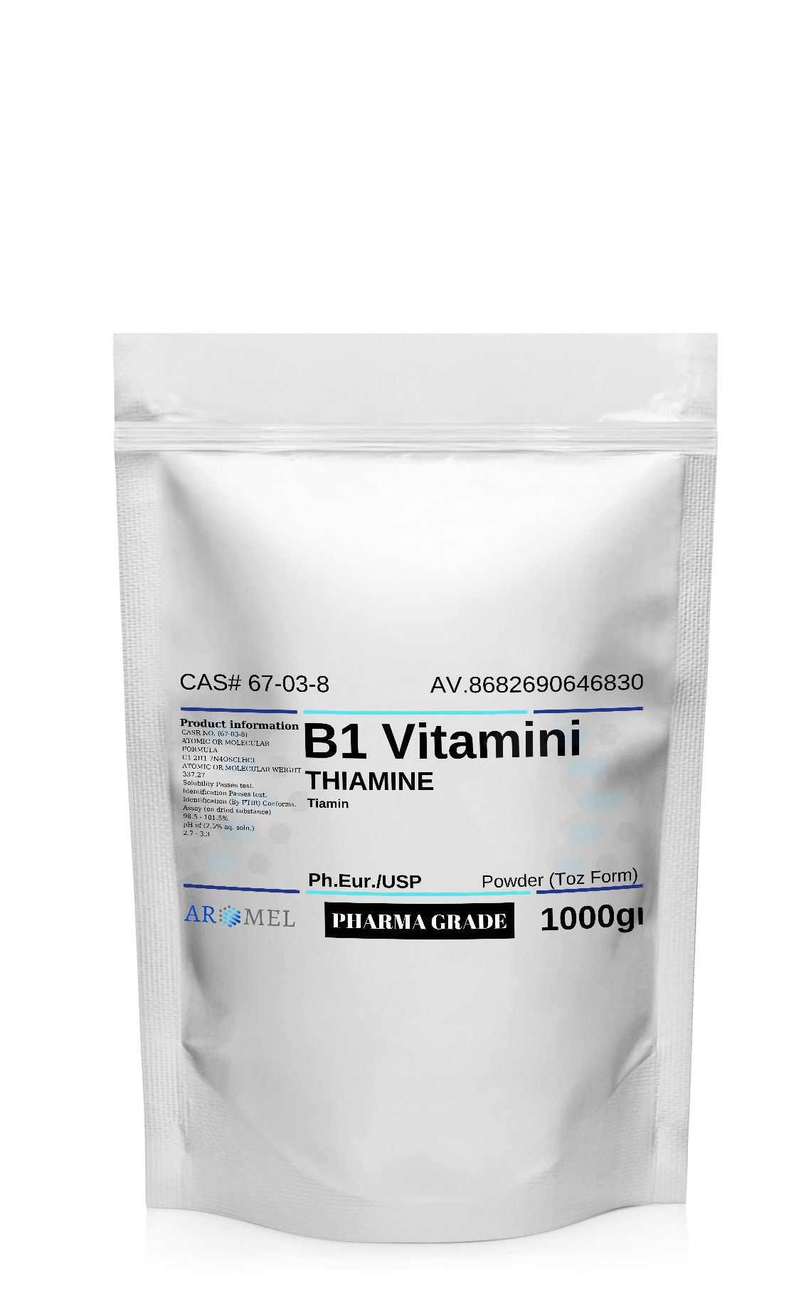 Aromel B1 Vitamini Tiamin | 1 Kg | Thiamine monohydrate