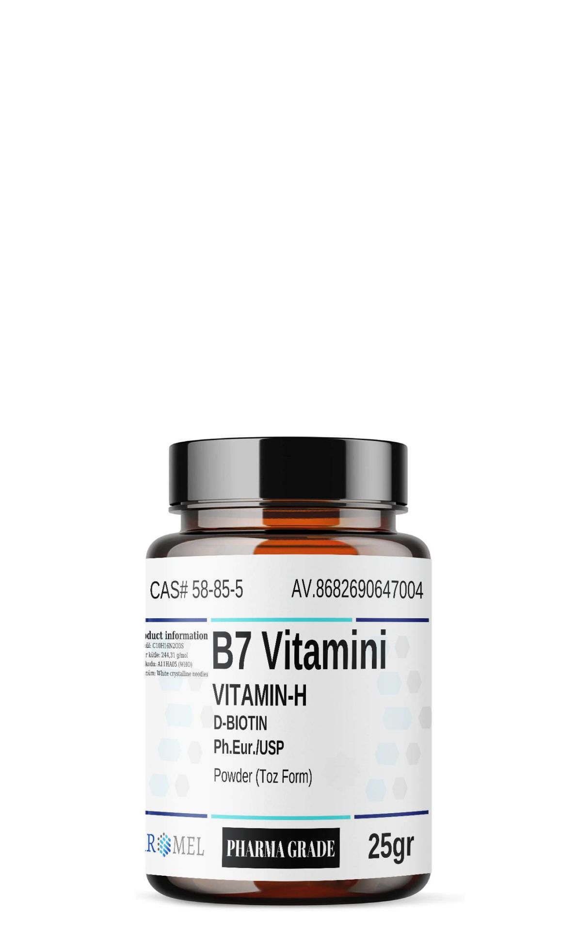 Aromel B7 Vitamini Biyotin % 2 | 25 gr | H Vitamini D-BIOTIN %2