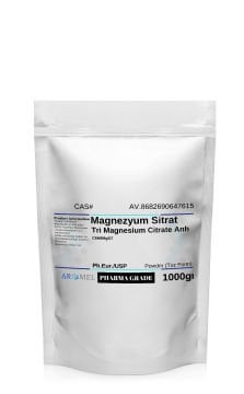 Aromel Magnezyum Sitrat | 1000 gr | Tri Magnesium Citrate Anh