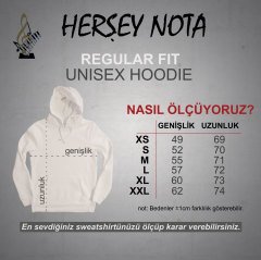 Nota Desenli Kapüşonlu Sweatshirt Hoodie Siyah