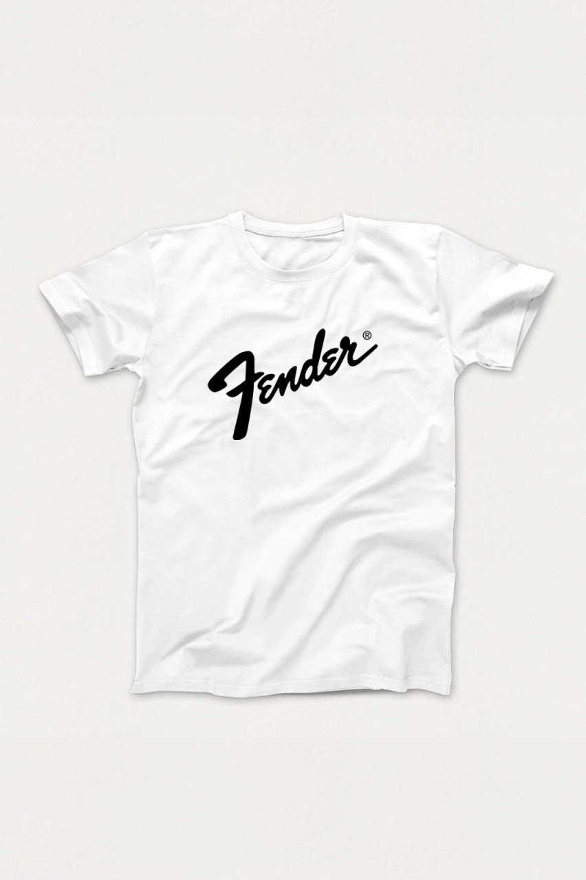 Fender Beyaz Tshirt Unisex