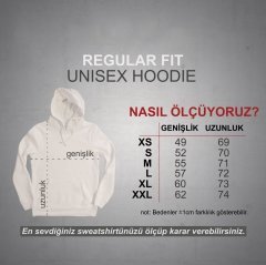 Aşk Love Nota Kapüşonlu Sweatshirt Hoodie Siyah