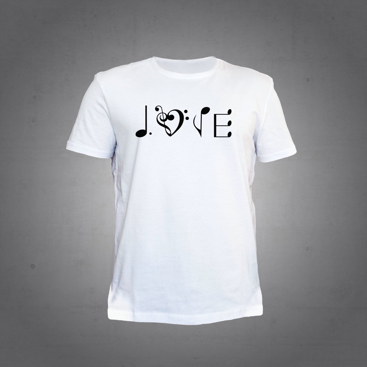 Aşk Love Nota Beyaz Tshirt