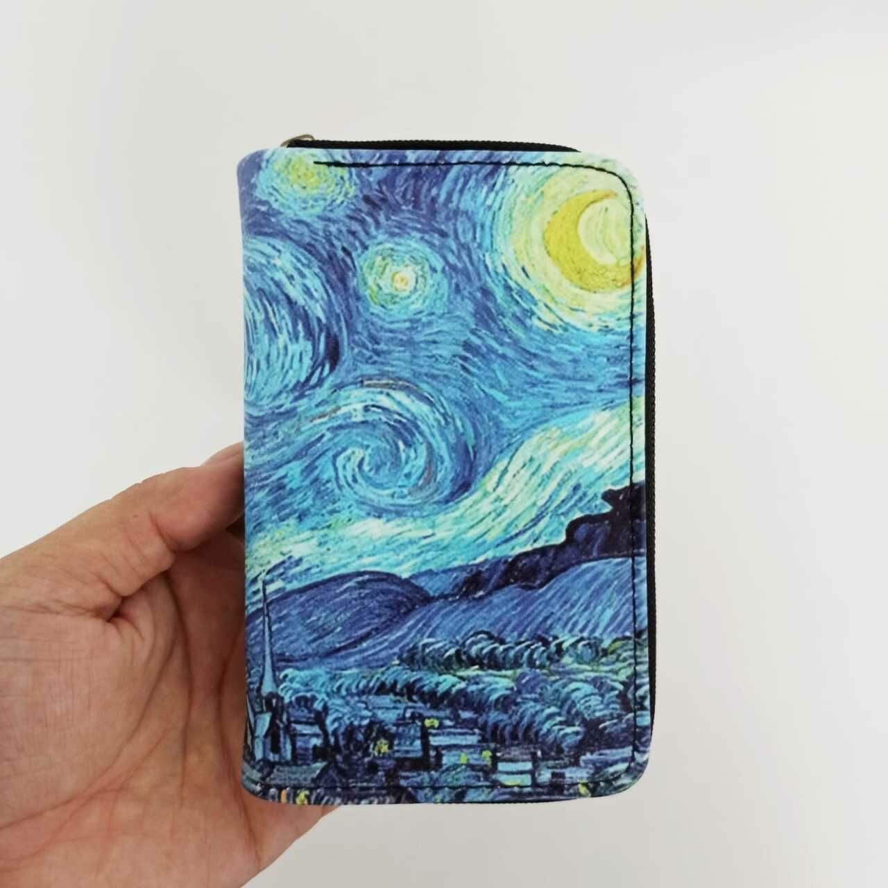 Van Gogh Yıldızlı Geceler Tasarımlı cüzdan