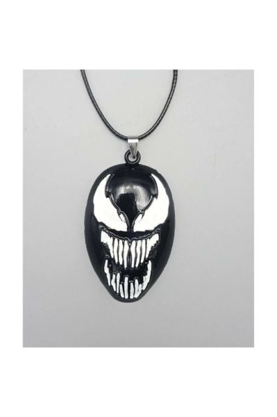 Siyah Marvel - Venom Logo Kolye Aksesuar Şık